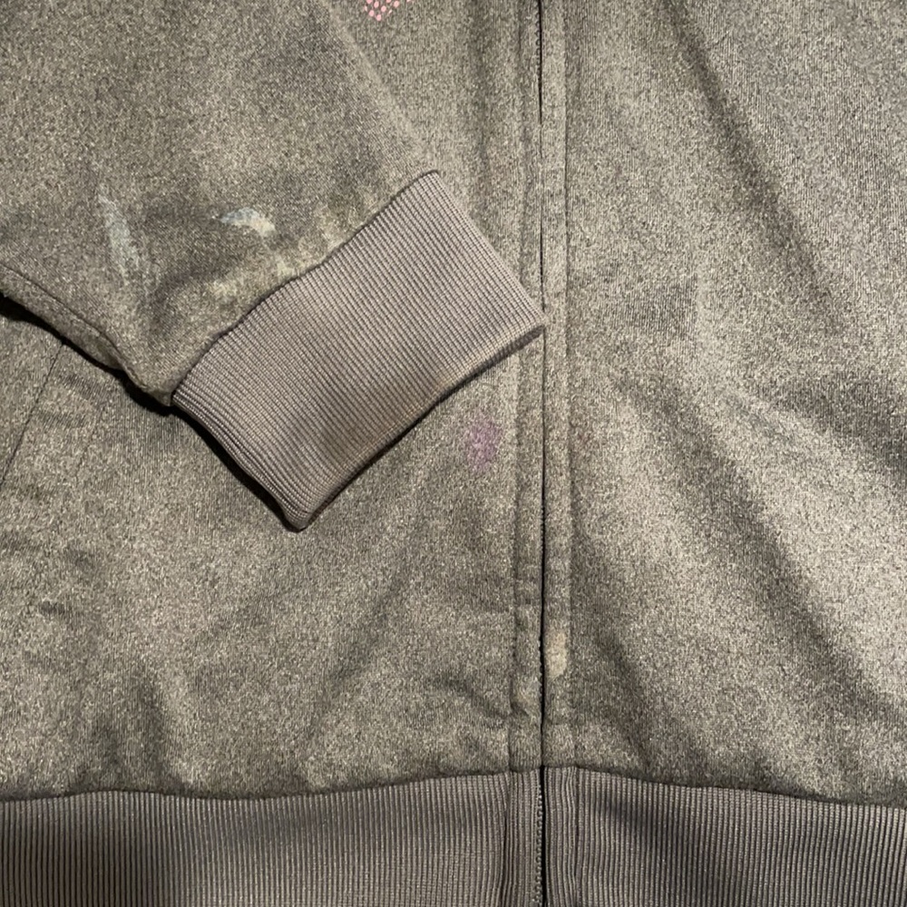 Adidas jogger outfit set girls gray with pink